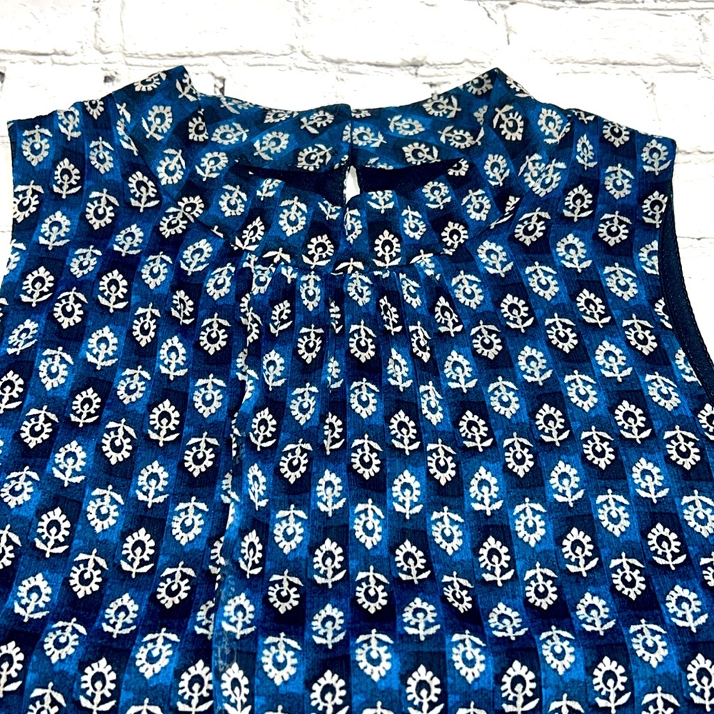 🇺🇸Tommy Hilfiger Blue Patterned Women's Dress - Size 12 - Picture 12 of 12